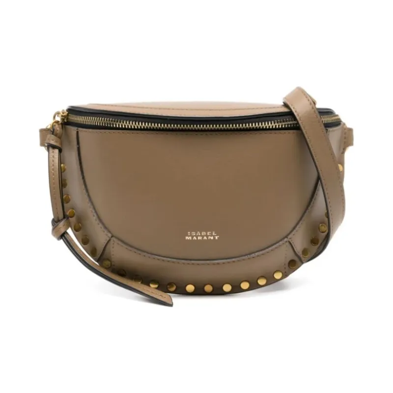 ISABEL MARANT Cow Leather Crossbody Bag, Shoulder Bag Women's Khaki-0