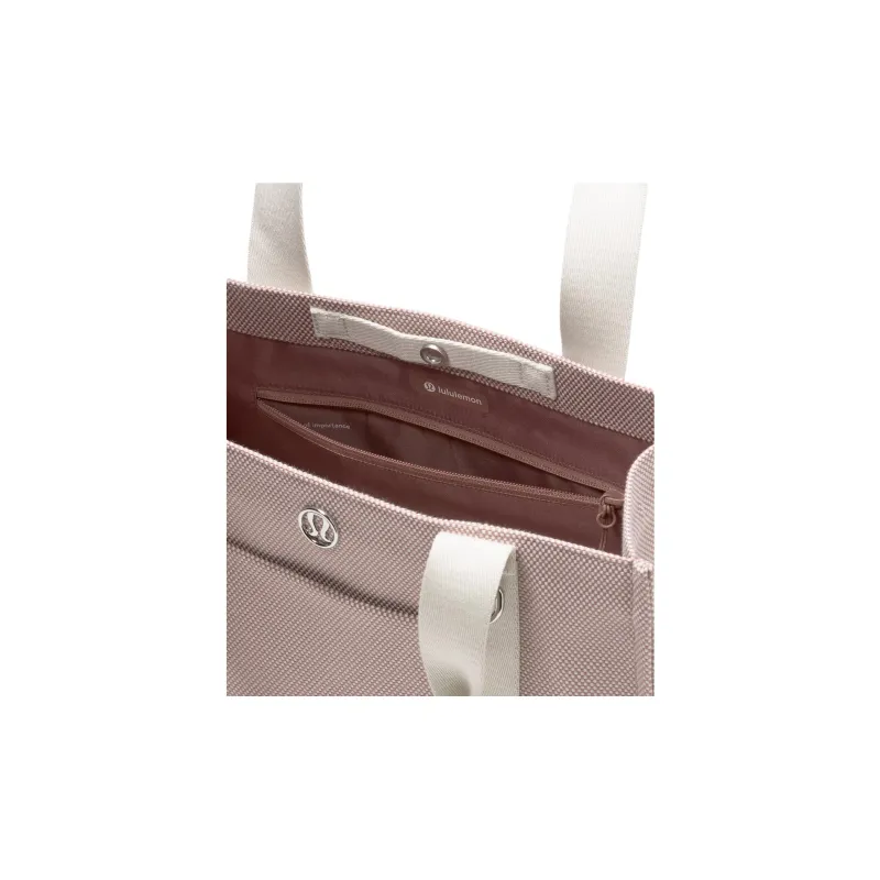 Lululemon Cotton Tote Bag Shopping Bag Shoulder Bag Handbag Women's Pink-2