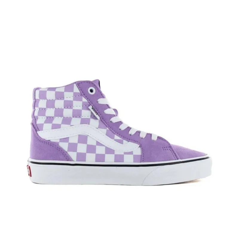 Vans Filmore Anti-Slip Wear-Resistant High-Top Skateboard Shoes Women's Purple-1