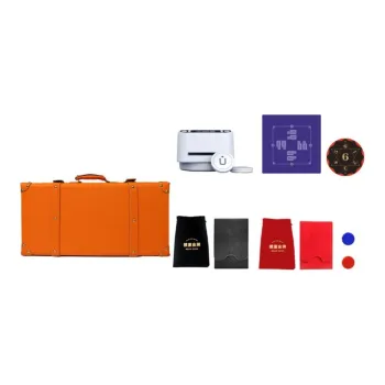 GPPOKER High End Gift Box Set With Egg Throwing Gold Medal Card Dispenser Includes Tablecloth Card Poker Cards