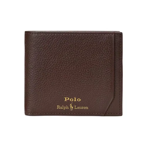 Polo Ralph Lauren Eggstone Grain Leather Wallet Men's Dark Brown