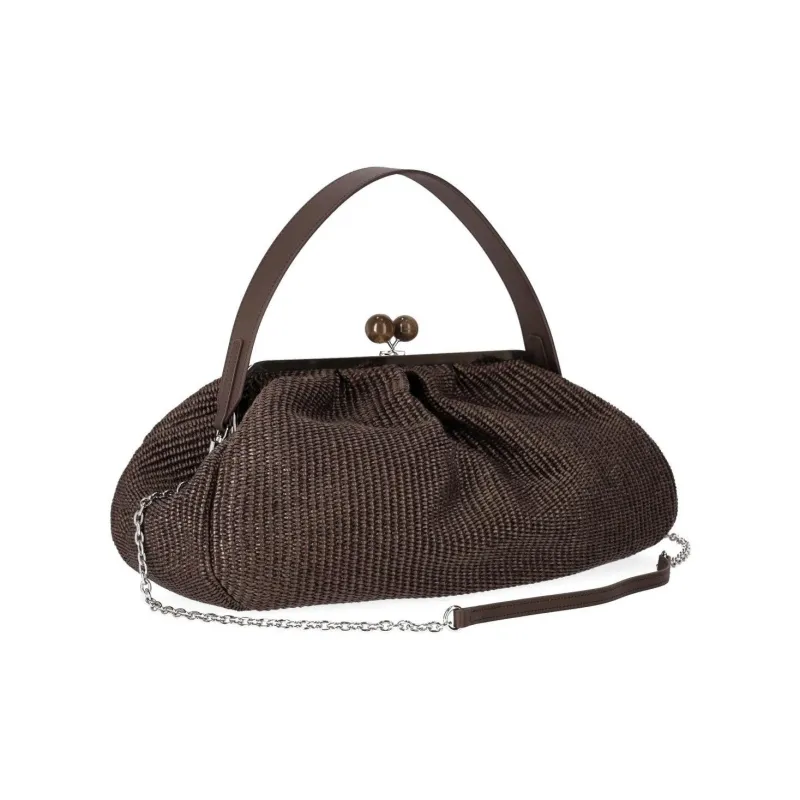 WEEKEND MaxMara Cotton Clutch Tubas Women's Dark Brown-2
