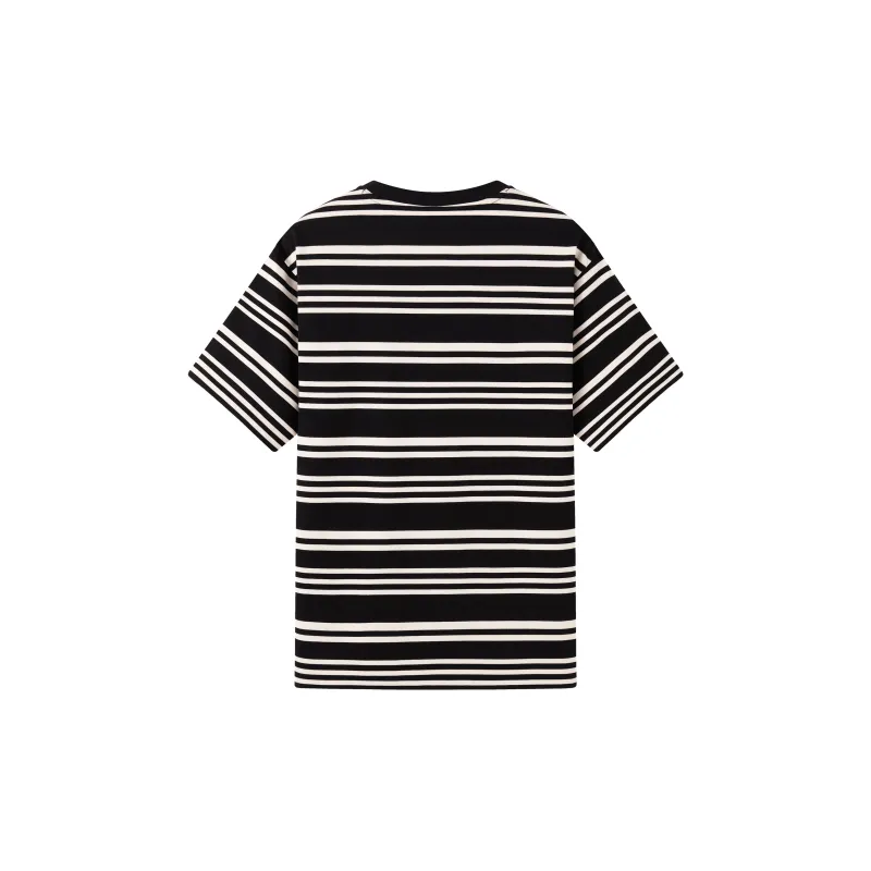 CAMEL Striped Breathable Unisex Versatile Dry And Fresh Cotton-Feel Short-Sleeved T-Shirts Unisex-3