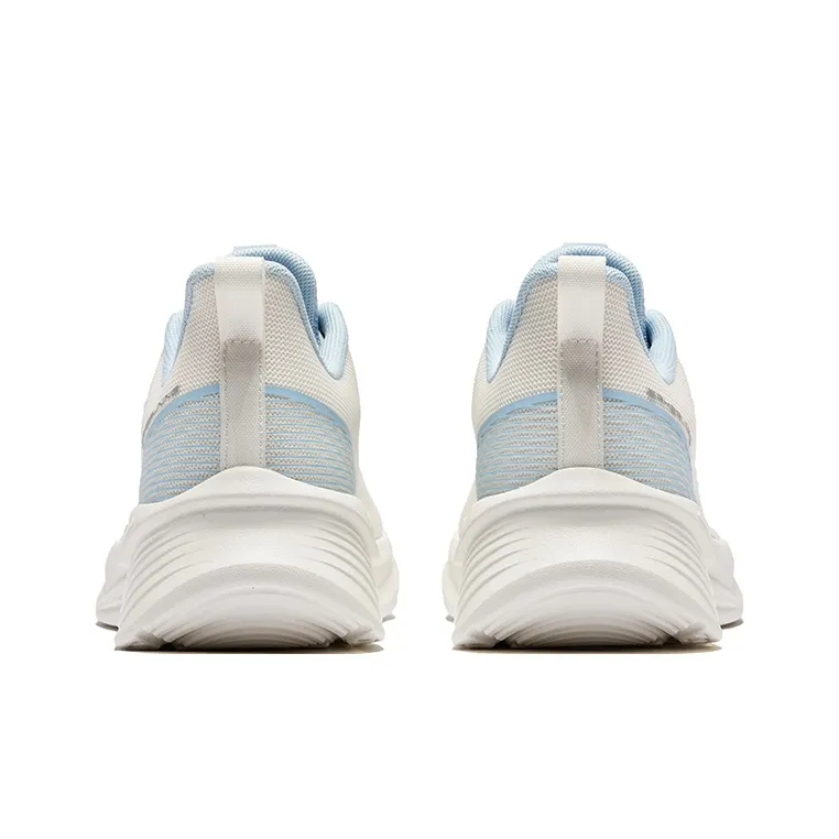 Erke Cushioning Breathable Lightweight Rebound Low-Top Casual Running Shoes Men's Microcrystal White Misty Blue-3