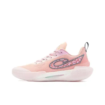 QIAODAN Spike 8 PRO Anti Slip And Wear Resistant Breathable Low Top Basketball Shoes Men's Pink