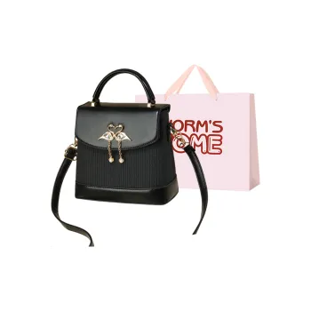 Worm's Home Artificial Leather Handbag Women's White/Maroon/Khaki/Pink/Earth Yellow/Green/Black