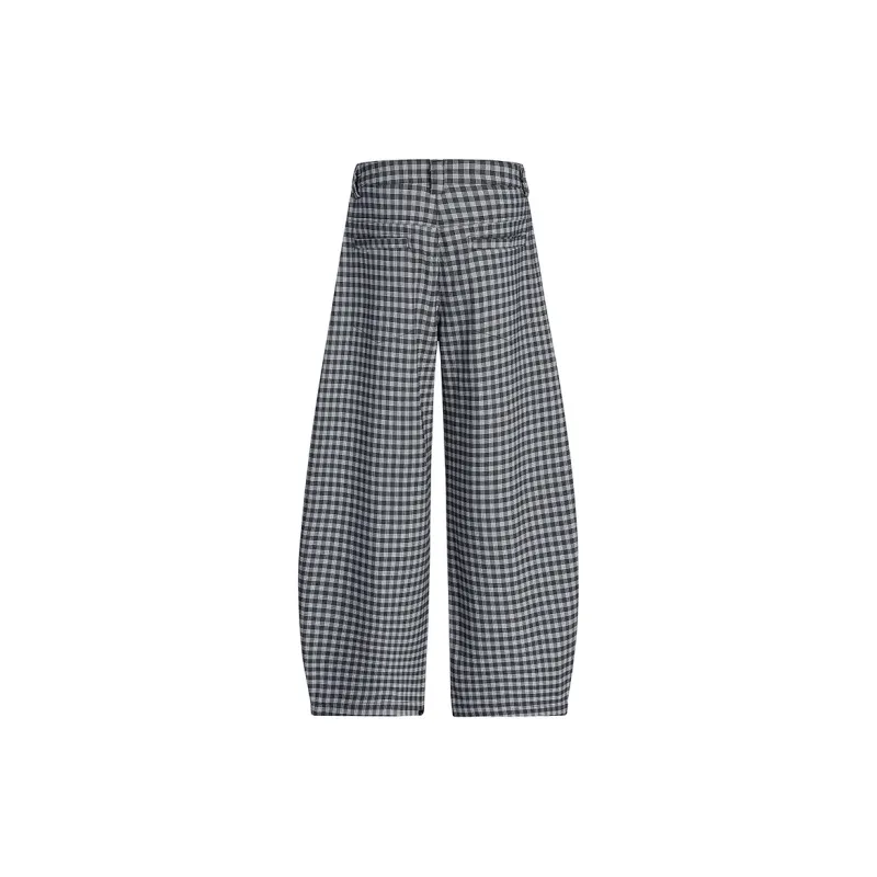 COMOWA Casual Pants Unisex American Plaid-1