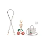 [Crossbody]White+Pink Crystal Cherry Pendant