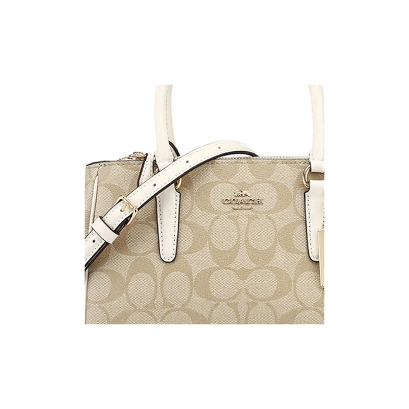 COACH Surrey Handbag Briefcase Shoulder Bag Crossbody Bag Women's Light Brown-3