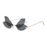 Gold Frame with Black Gray Lens