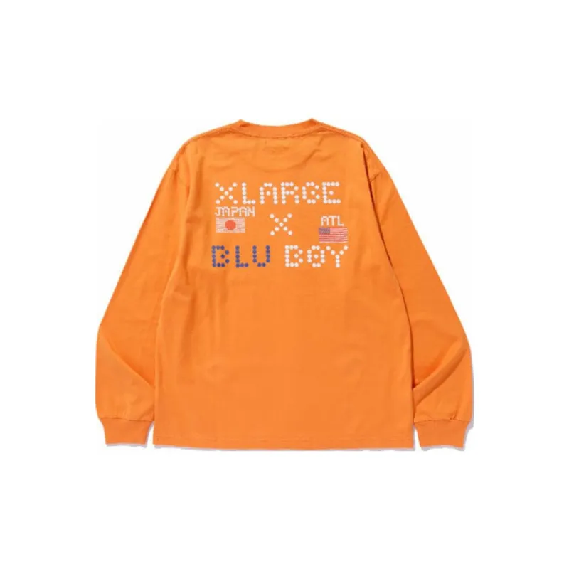 XLARGE Blu Boy Collaboration T Shirts Unisex Orange-1