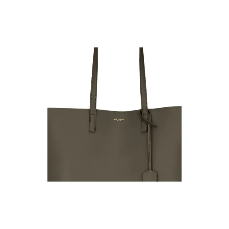 SAINT LAURENT Split Cow Leather Tote Bag, Shopping Bag, Shoulder Bag Tubas Women's Light Musk-5