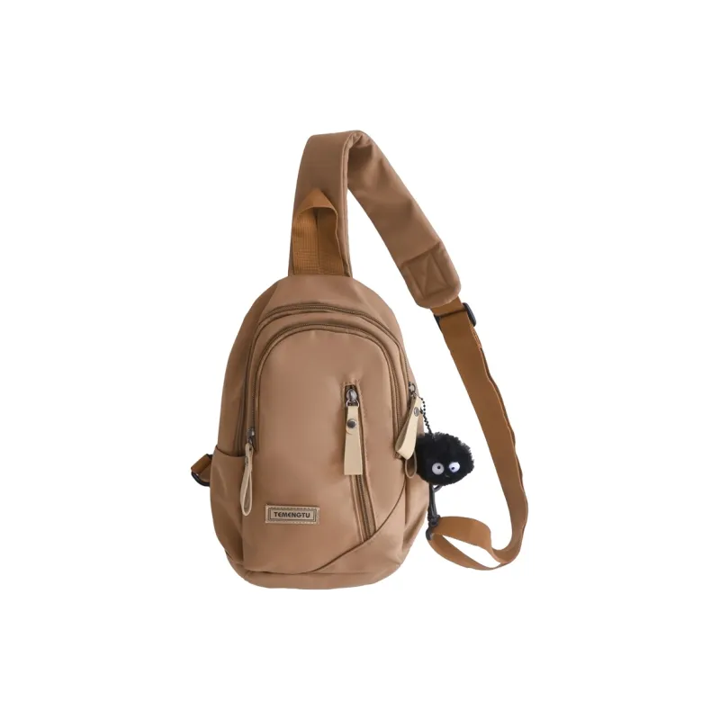 Travel Nylon Shoulder Bag, Crossbody Bag, Sling Bag Regular Unisex Black/White/Coffee/Khaki/Red-11