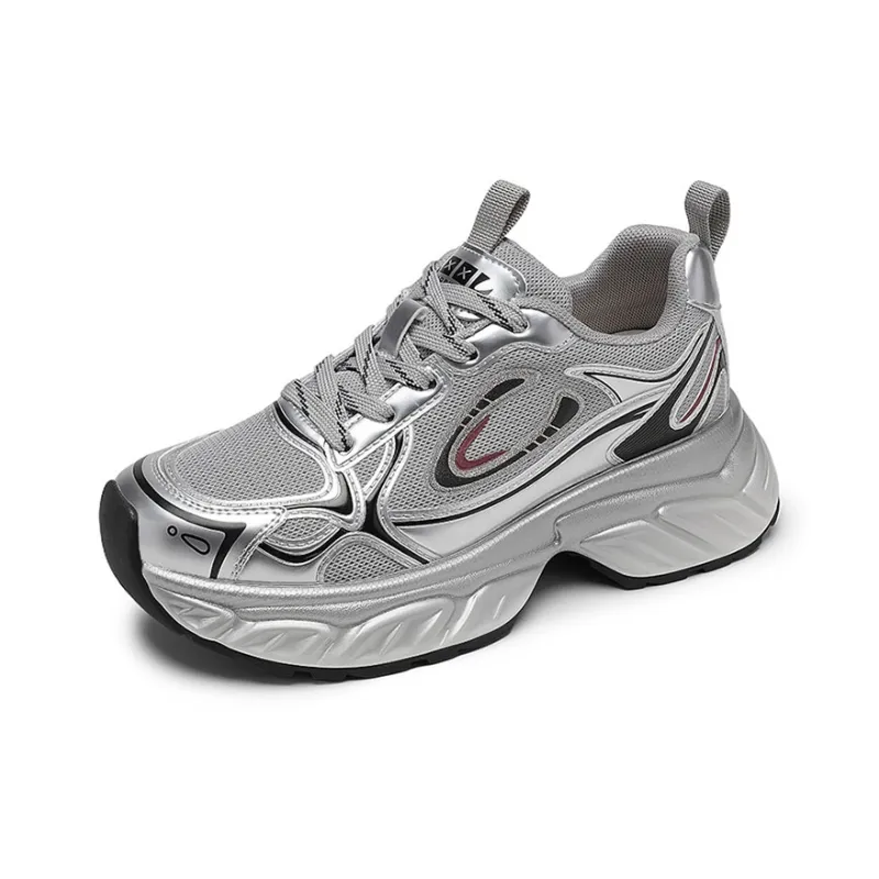 WOOS BOBO Cushioning Lightweight Height Increasing Low Top Chunky Sneakers Women's-1