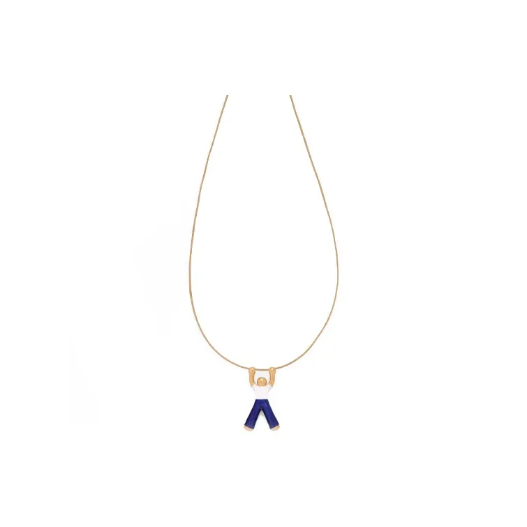 LOEWE Enamel, Cotton Sterling Silver Necklaces Women's Multicolor-0