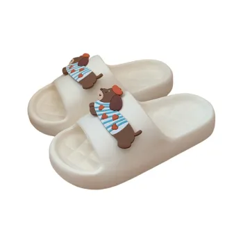 Thin Strips Sandal Slippers Unisex, Cream White