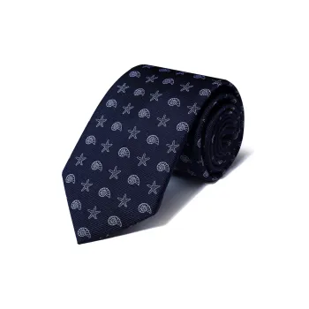 GIEVES CHARLES Mulberry Silk Ties Men's Dark Blue