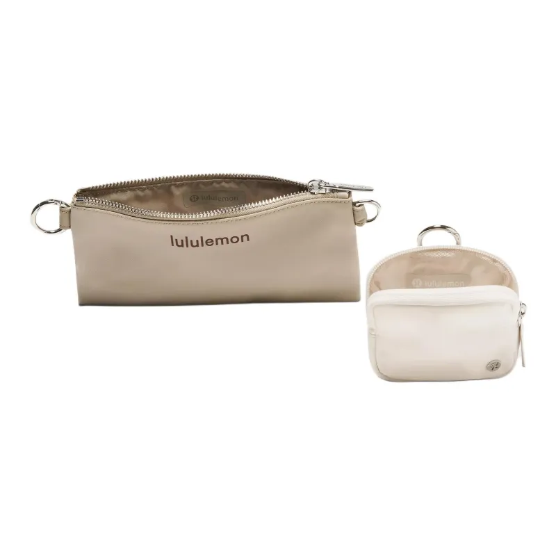 Lululemon Nylon Shoulder Bag, Crossbody Bag Unisex Khaki-1