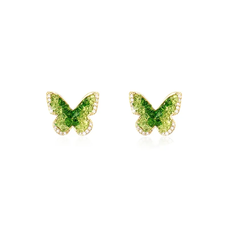 SHEEHHYY Faux Crystal Stud Earrings Unisex-4