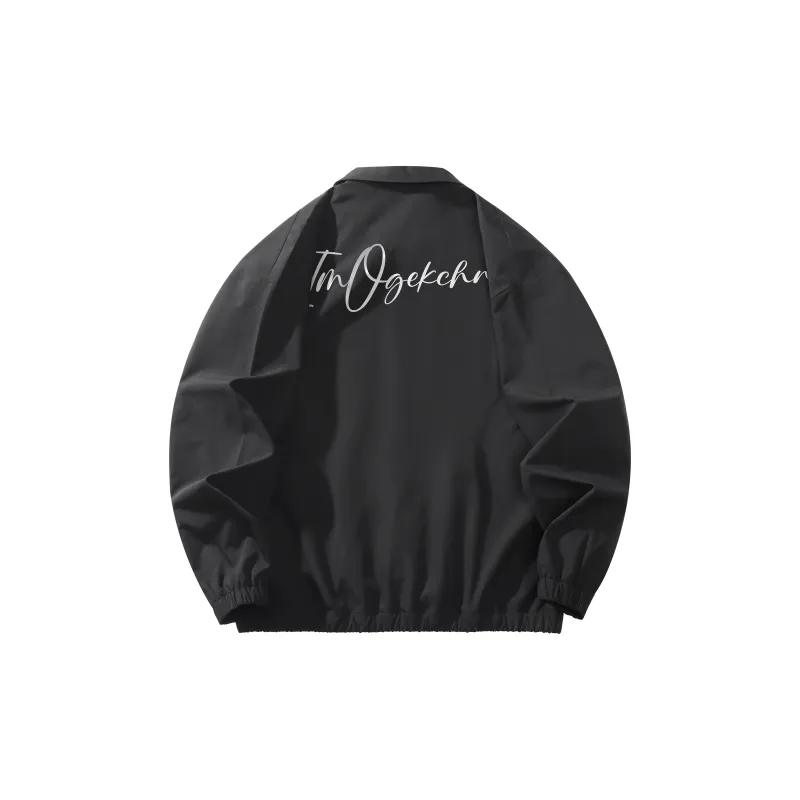 OGEK Jackets Coats Unisex Black Comes With White Stripes Short Sleeved Shirt-1
