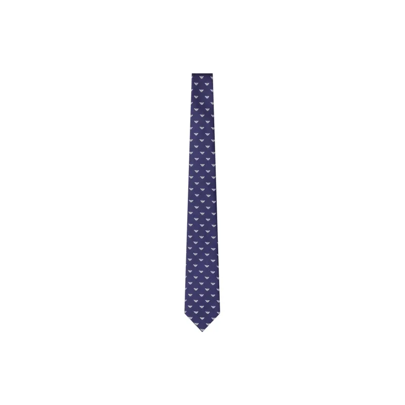 EMPORIO ARMANI Logo Jacquard Pointed Tip Tie-0