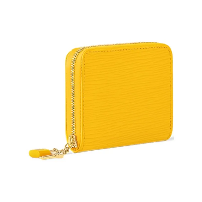 LOUIS VUITTON Zippy Cow Leather Coin Purse Women's Ginkgo Yellow-1