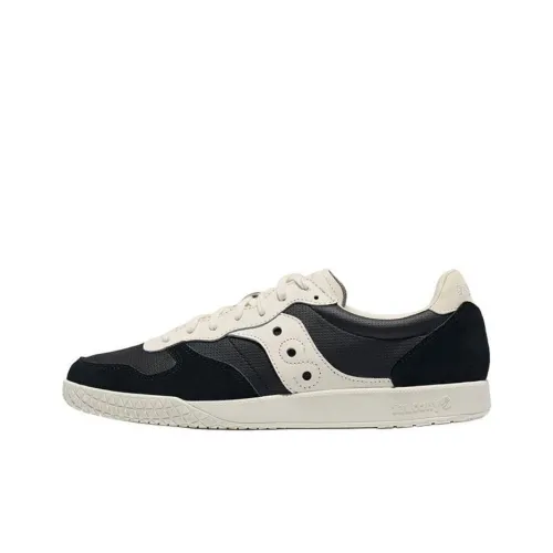 Saucony Bullet Slip Resistant Low Top Skateboard Shoes Unisex Black Beige