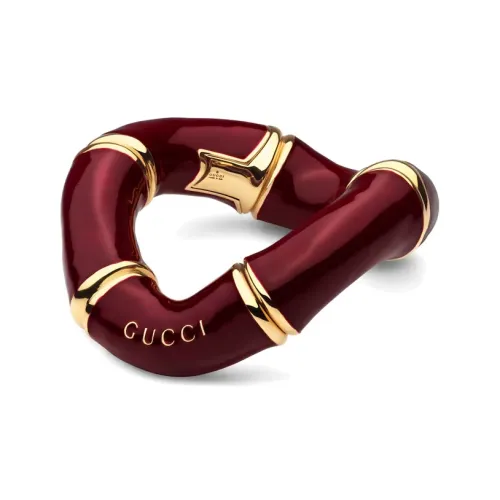 GUCCI Enamel Aluminum Bangles Women's Red
