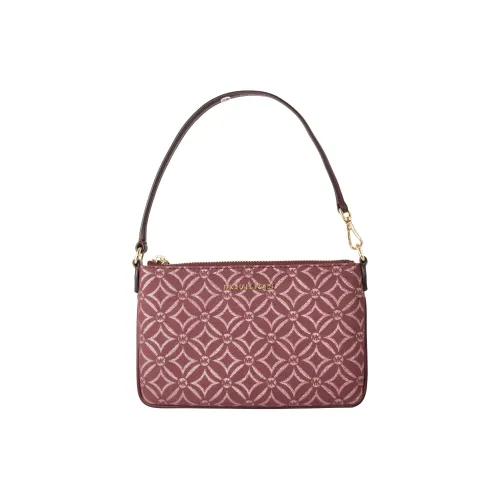 MICHAEL KORS Fabric Handbag Women's Brown Red