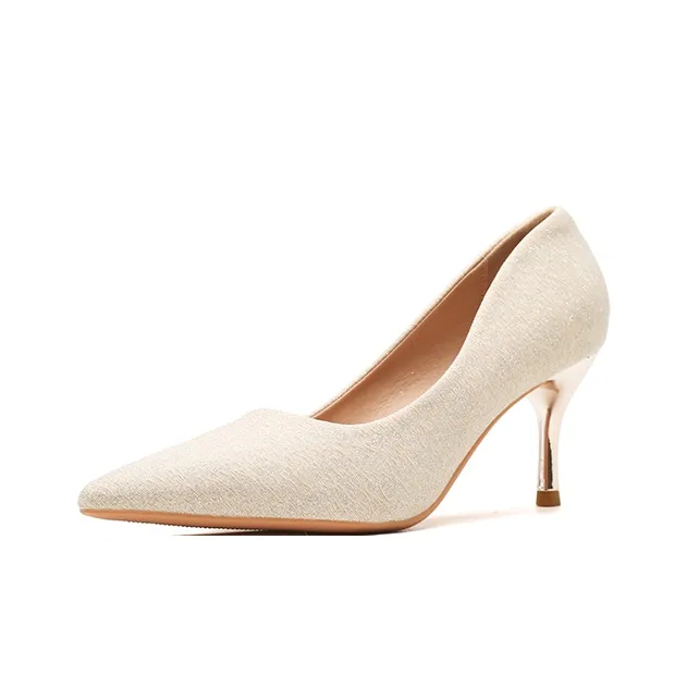 KATHRYN WILSON Slim Heel High Heels Women's Apricot-7