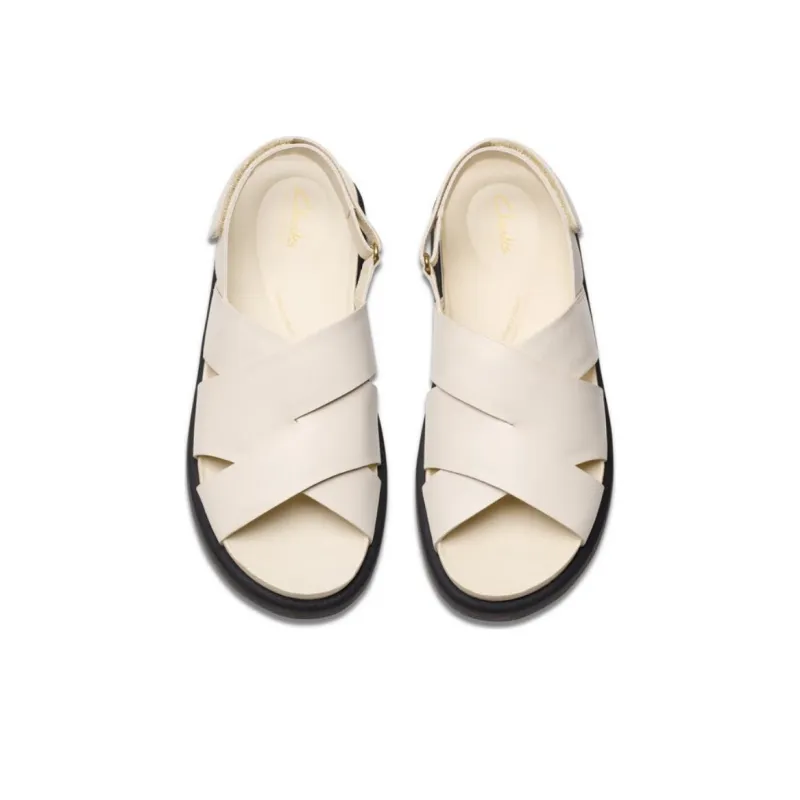 Clarks Aristra Collection Roman Sandals 3cm Women's White-2