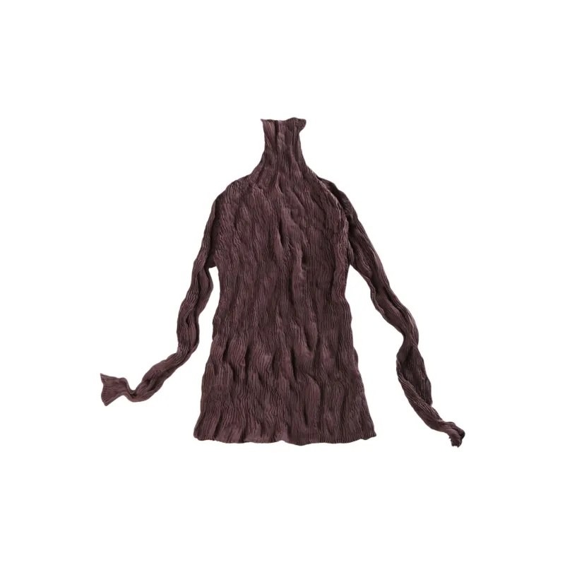ISSEY MIYAKE Chiffon Twist 1 Top 'Nasu Brown'-1