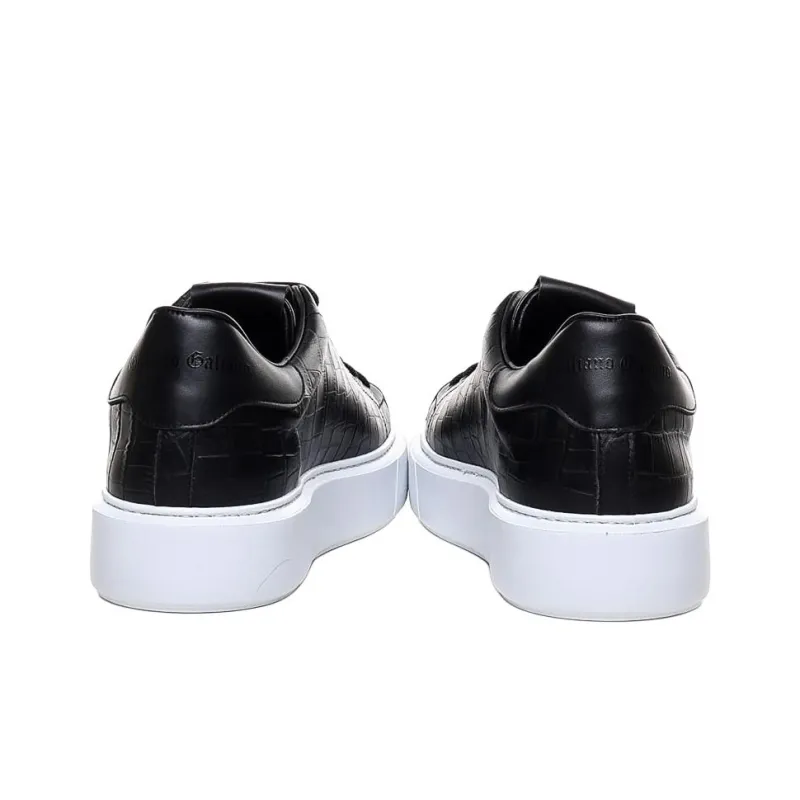 Giuliano Galiano Low-Top Skateboard Shoes Men's Black-3
