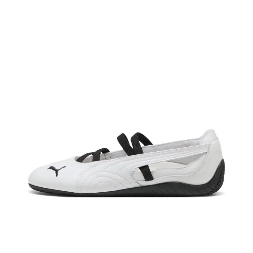 PUMA Anti Slip Wear Resistant Low Top Casual Shoes Women's White