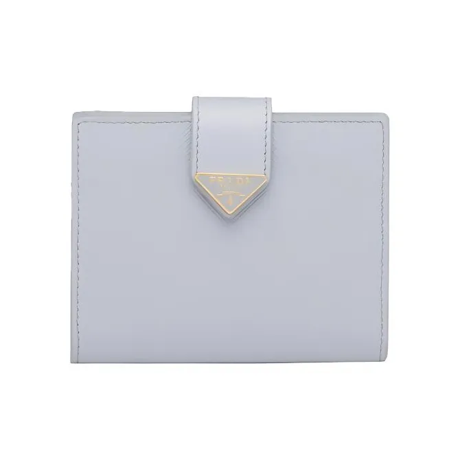 PRADA Saffiano Leather Wallet Women's Blue-0