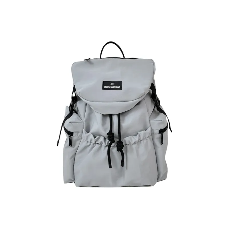 GOBLIN SHARKS 1759 Nylon Backpack Unisex White/Orange/Black/Khaki/Gray-23