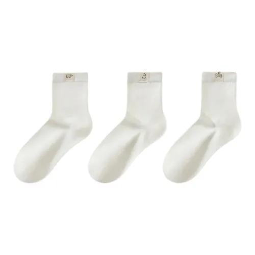 Temooues Mid Calf Socks Women's Combo Set