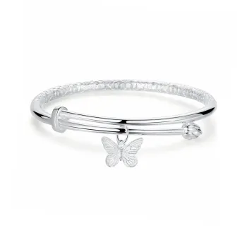 SINO GEM 999 Fine Silver Sterling Silver Bracelets Women's