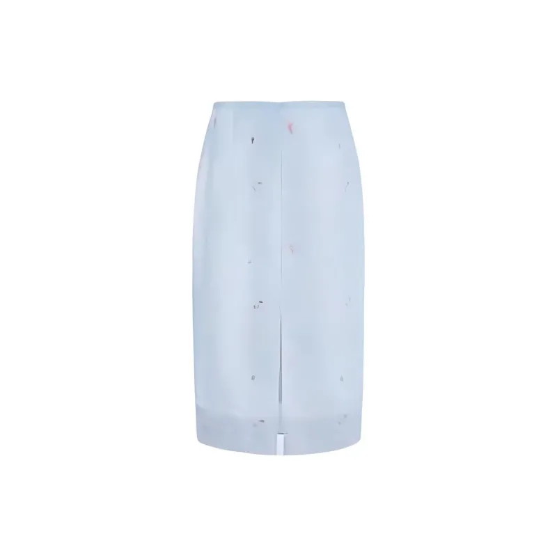 URBAN REVIVO Casual Long Skirt Women's Blue-1