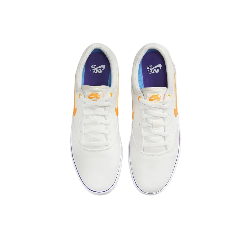 Nike SB Chron 2 Low Top Skateboard Shoes Unisex White-3
