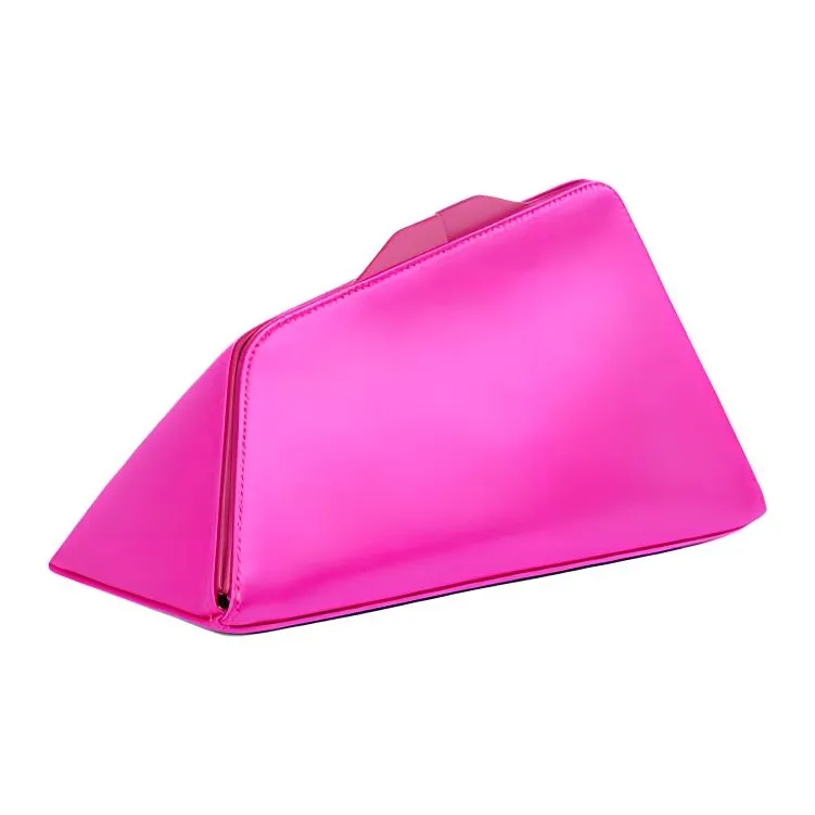The Attico Logo Printed Asymmetric Clutch Bag-1