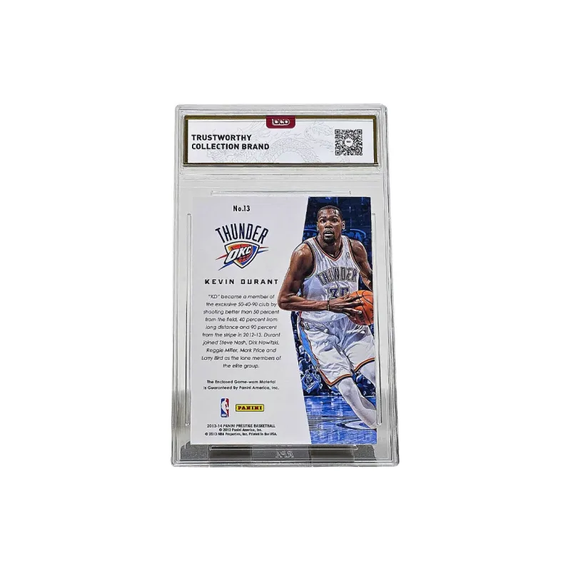 PANINI KD Star Card 2013 Thunder Playoff Period Home Game Worn Jersey Cut Material Ultra Thick Card Graded Cards 1 Pc-1