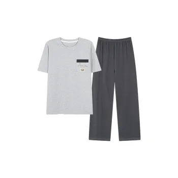 BONAS Pajama Set Men's Light Gray