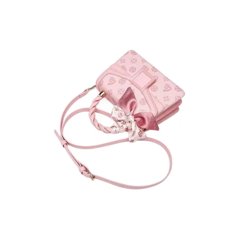 Pivsnu Synthetic Leather Handbag Crossbody Bag Shoulder Bag Women's Pink-4