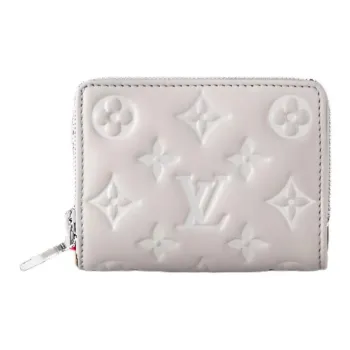 LOUIS VUITTON Sheepskin Wallet Women's Heather Gray
