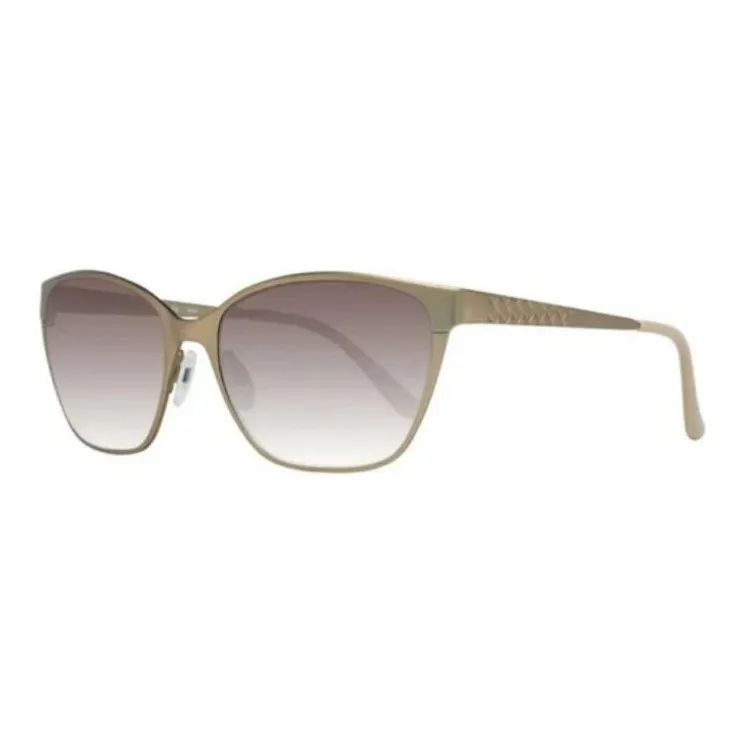 ELLE Metal Irregular Shape Sunglasses Women's Gold-0