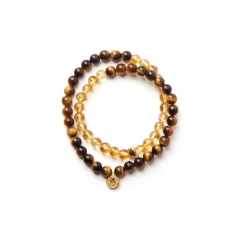 DOWER&HALL Tiger's Eye Stone Jade Bracelets Women's