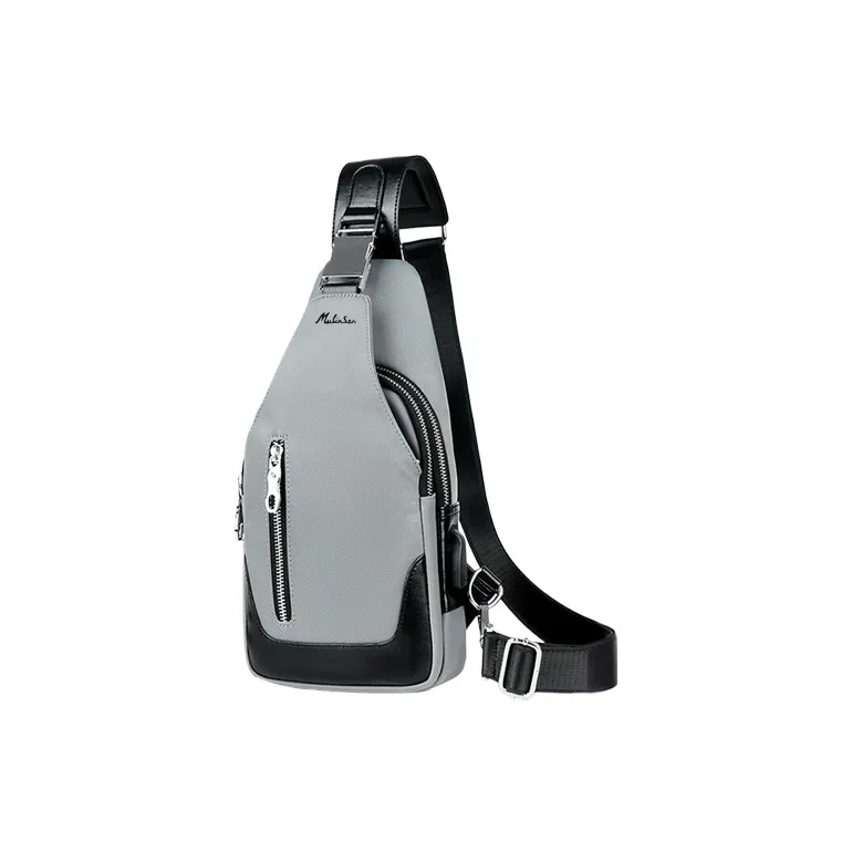 Mulinsen Polyester Sling Bag Regular Unisex Black/Light Gray-3