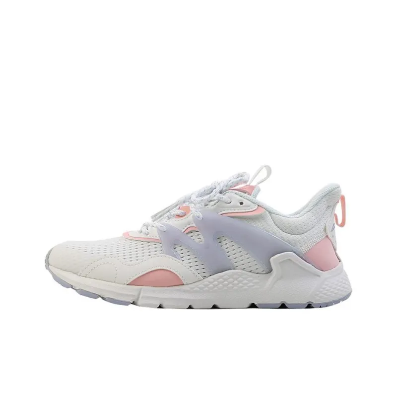 LiNing Mafia Slip Resistant Breathable Lightweight Low Top Casual Shoes Women's Pink White-0