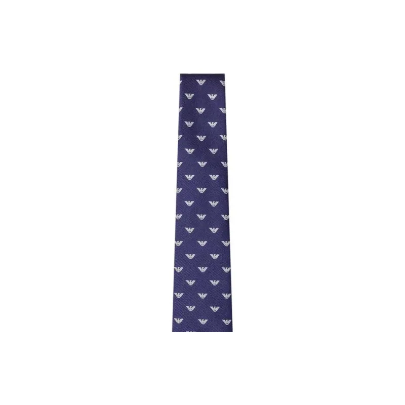 EMPORIO ARMANI Logo Jacquard Pointed Tip Tie-1